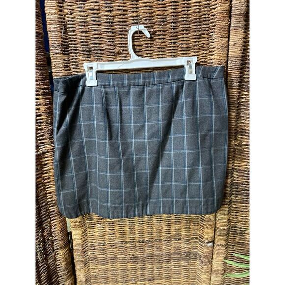 Gap School Girl Gray Checkered Plaid Skirt Fully Lined 16 - Picture 5 of 10